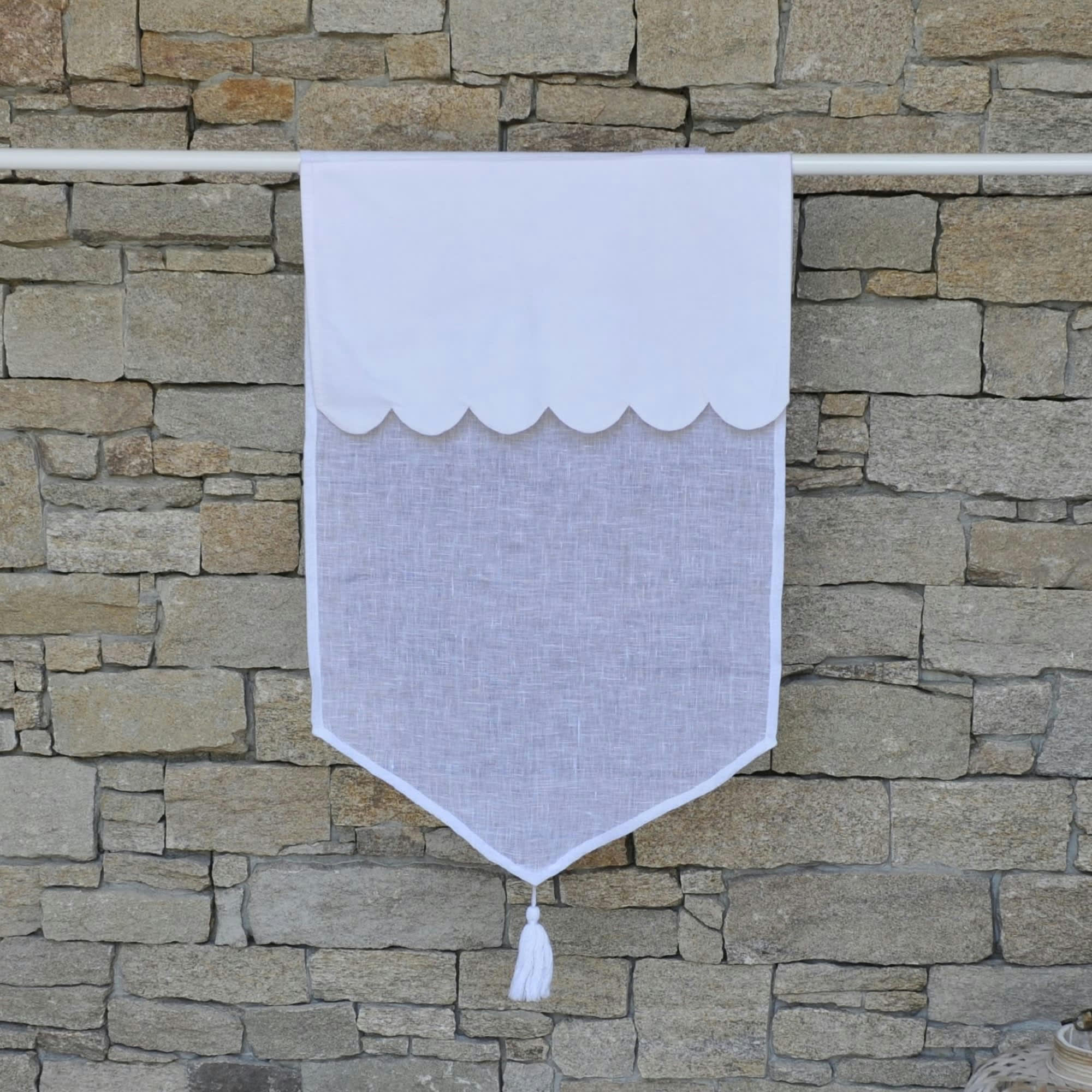 ILE D'YEU - Brise bise feston et pompons 45X70 CM