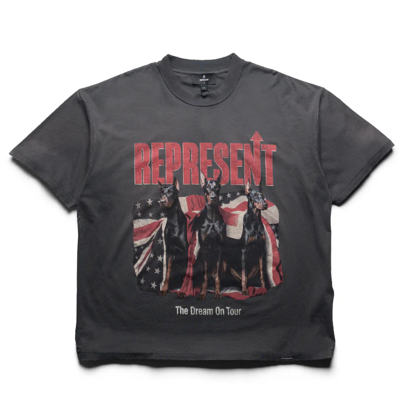 Represent Dream On Tour Tee - Sun Fade Grey