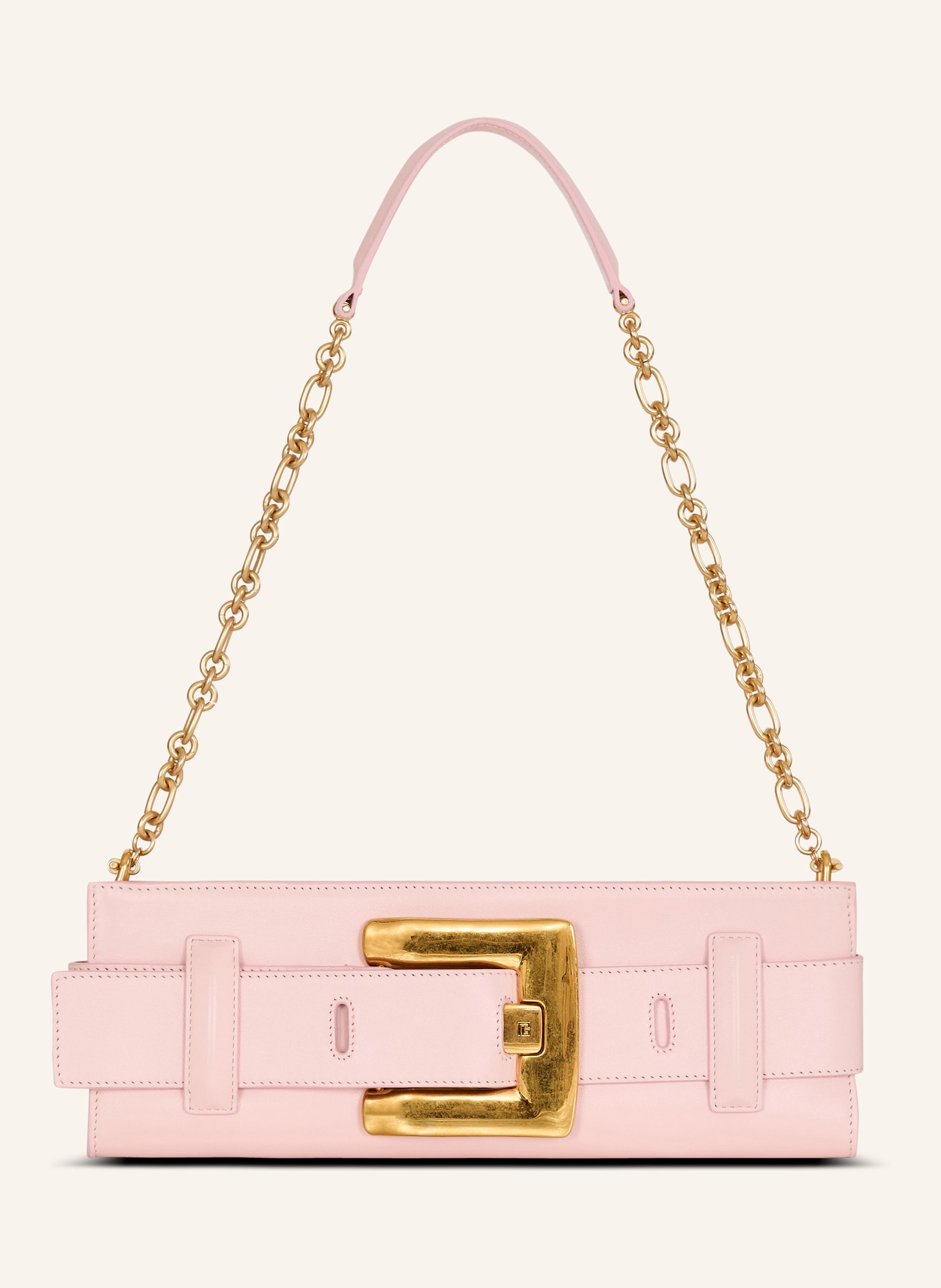 BALMAIN Anthem Clutch aus Glattleder