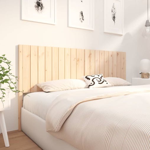 NNEVL Bed Headboard 185.5x4x100 cm Solid Wood Pine