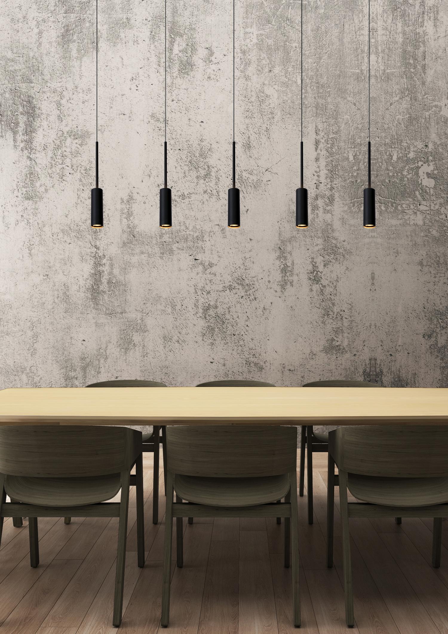 Lucide hanglamp TUBULE - Geïntegreerde LED - Zwart