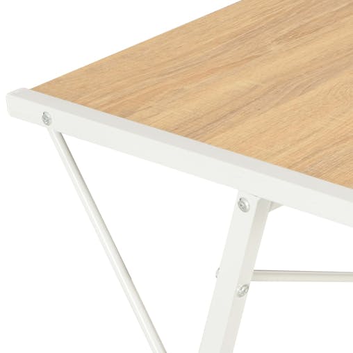NNEVL Desk with Shelf White and Oak 116x50x93 cm