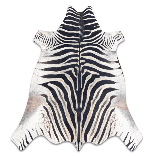 Dywan Sztuczna Skóra Bydlęca, Zebra G5128-1 Biało-czarna 100x150 cm