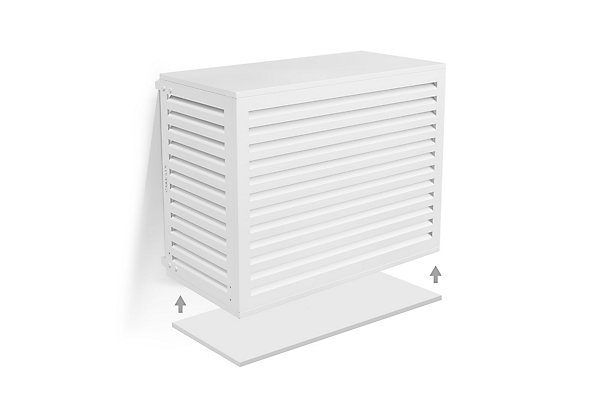 Cache clim aluminium blanc Aneto avec face inférieure - taille M