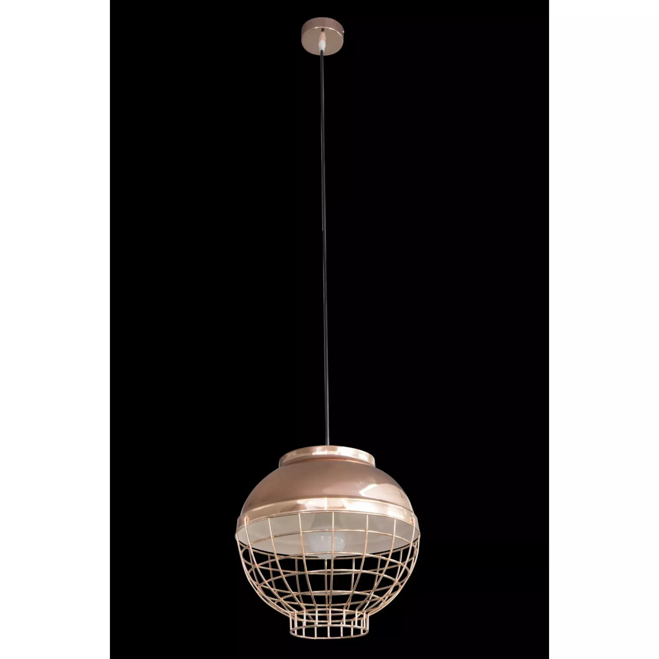 Lampa wisząca do pokoju miedziana LUCY z metalu nowoczesny, oryginalny design