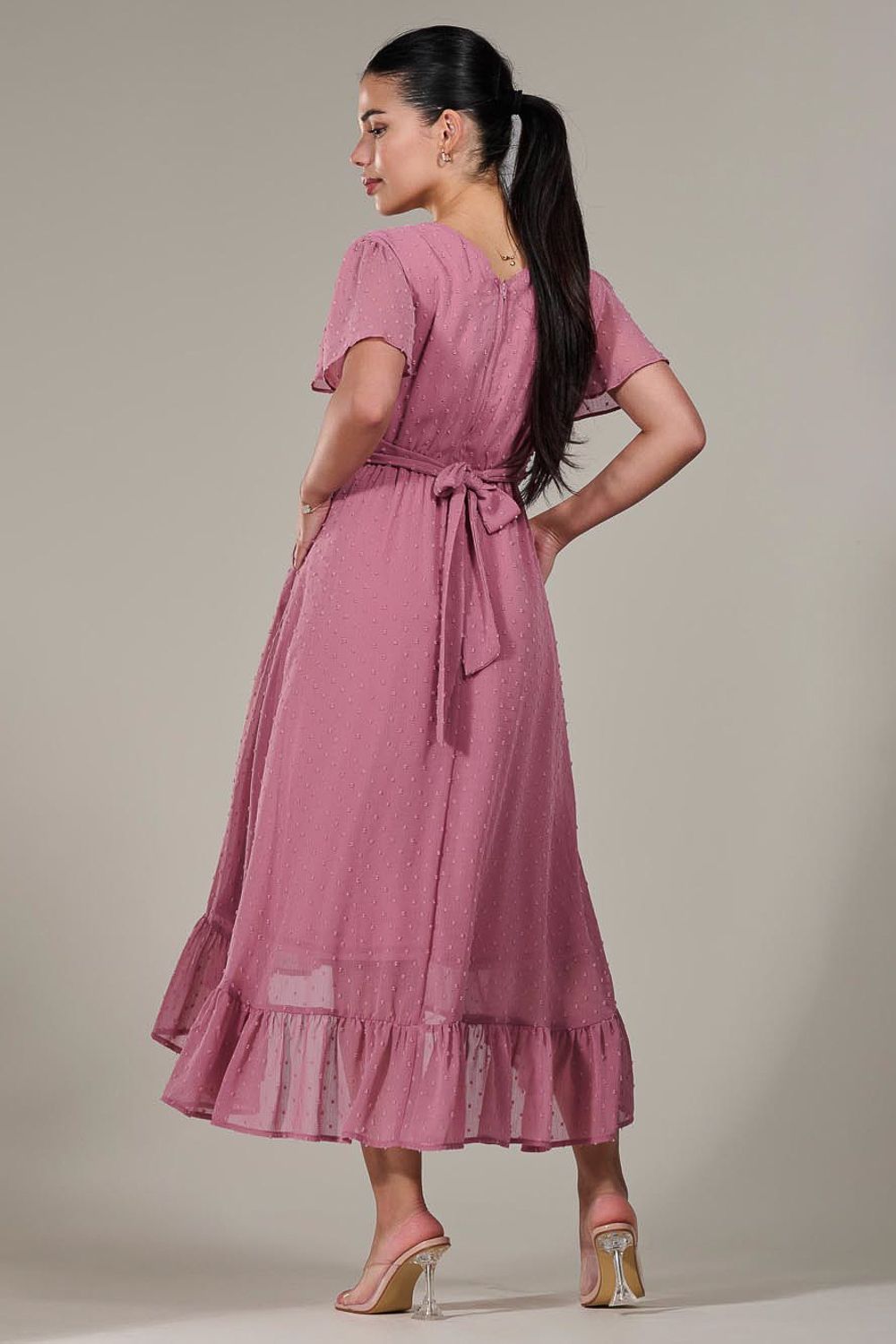 Jolie Moi Petite High-Low Midaxi Dress