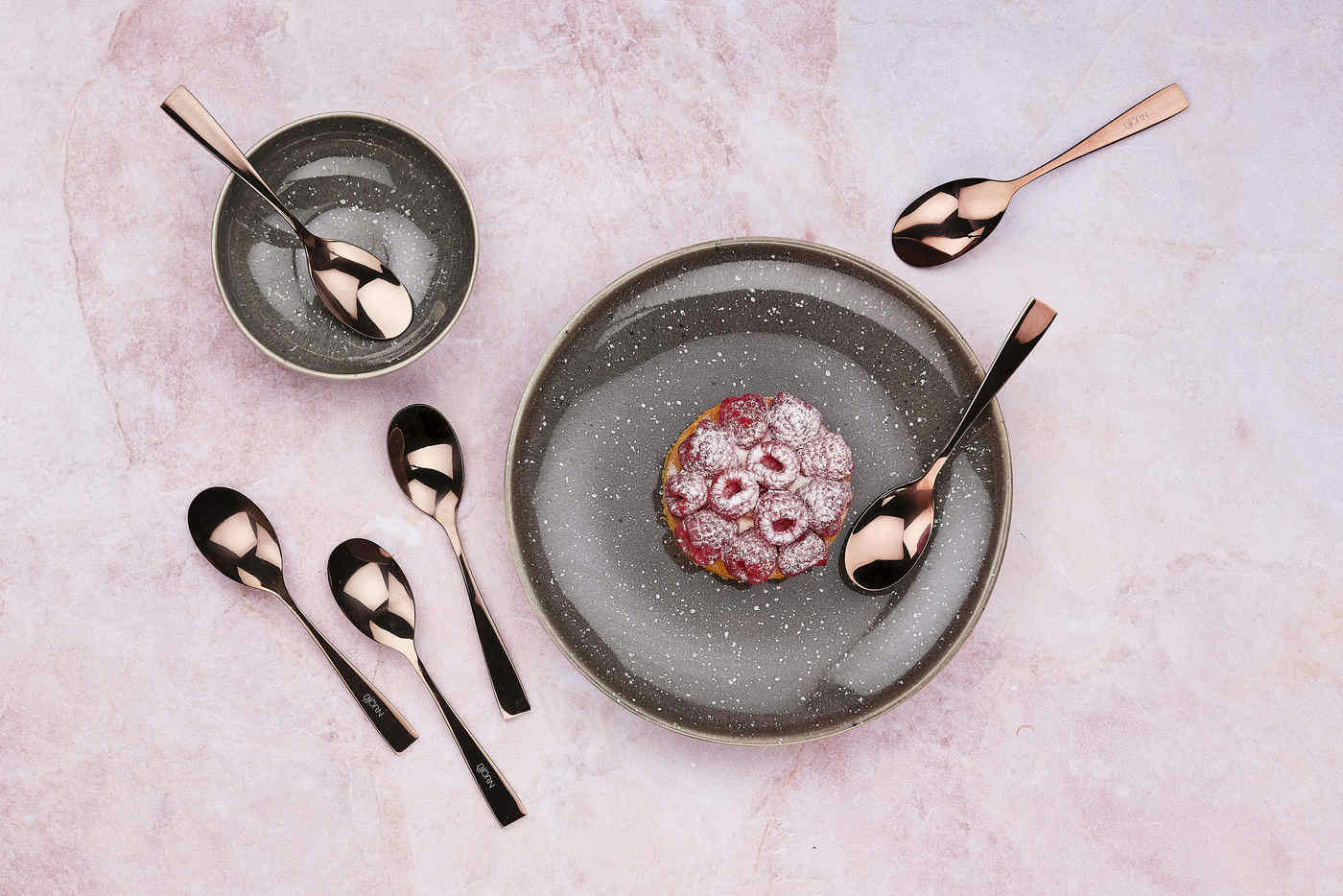 NUDE - Lot de 6 petites cuillères en inox cuivre