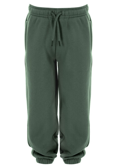 Younger Boys Dark Green Cotton Rich Joggers