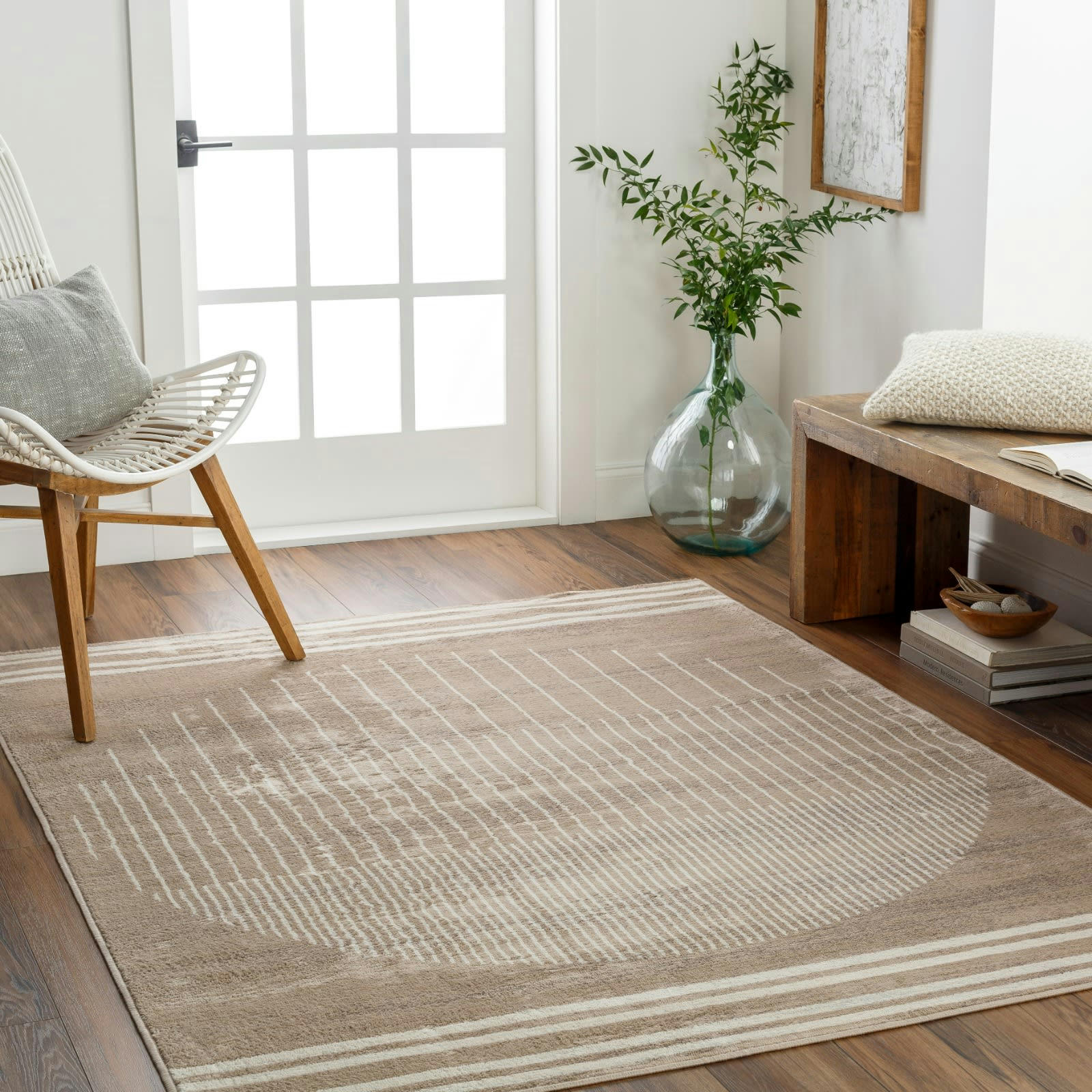 ENSO - Tapis Scandinave Hygge Brun/Beige 160x215
