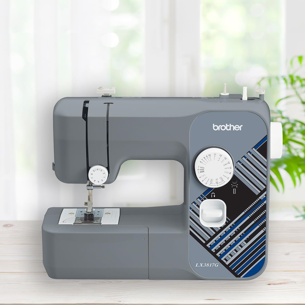 Brother RLX3817G Full Size 17 Stitch Sewing Machine Grey,Refurbished
