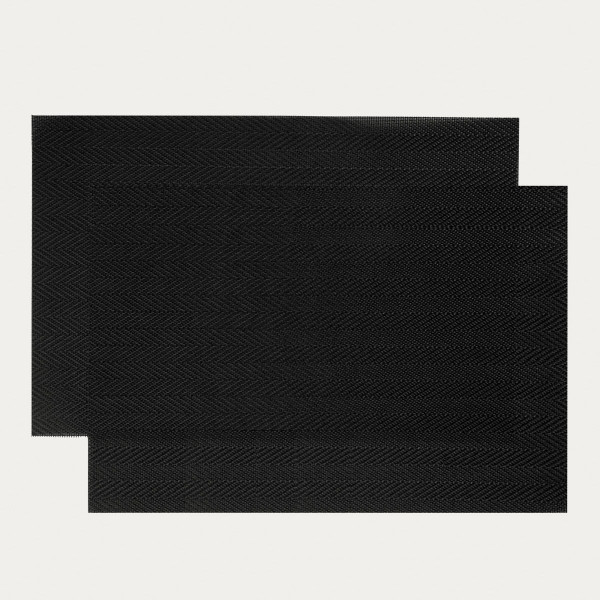 Maty stołowe CLASIC czarne, zestaw 2szt. 30x45 cm HOMLA