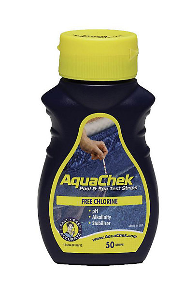 Boîte de 50 bandelettes de test Aquachek jaune 4-en-1
