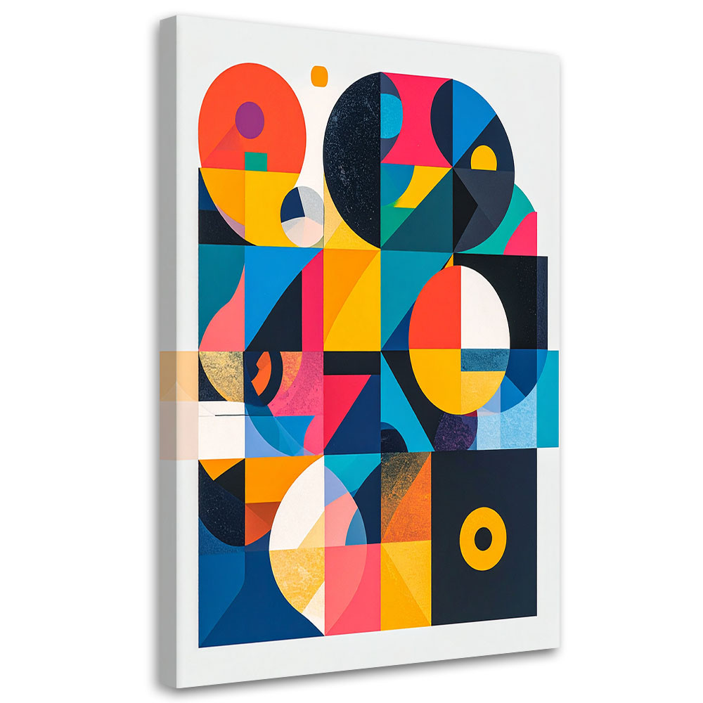 Obraz do salonu biura, Abstrakcja geometryczna w stylu Bauhausu 20x30