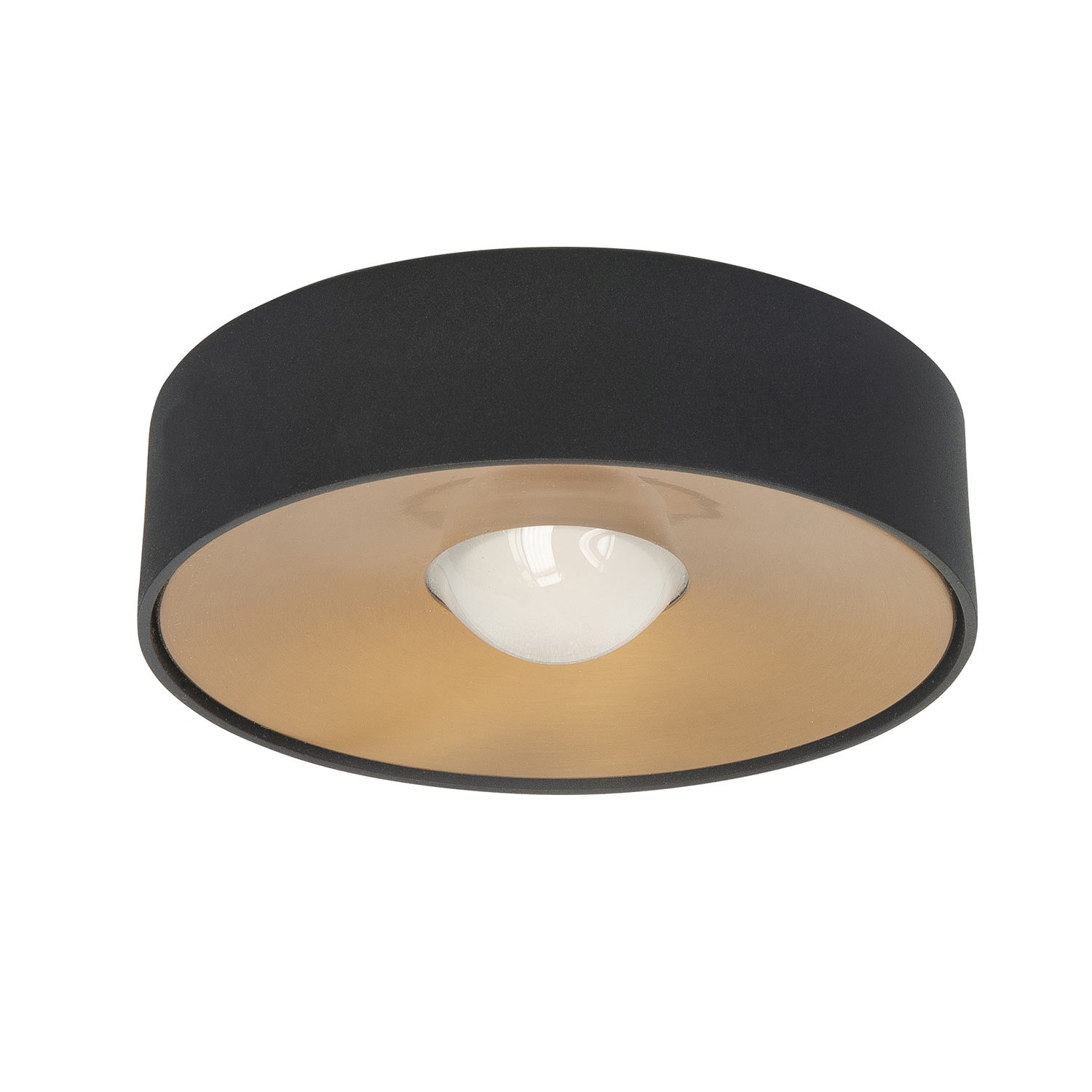 Highlight plafondlamp Bright - 1 lichts - 15 x 4.5  cm - zwart goud