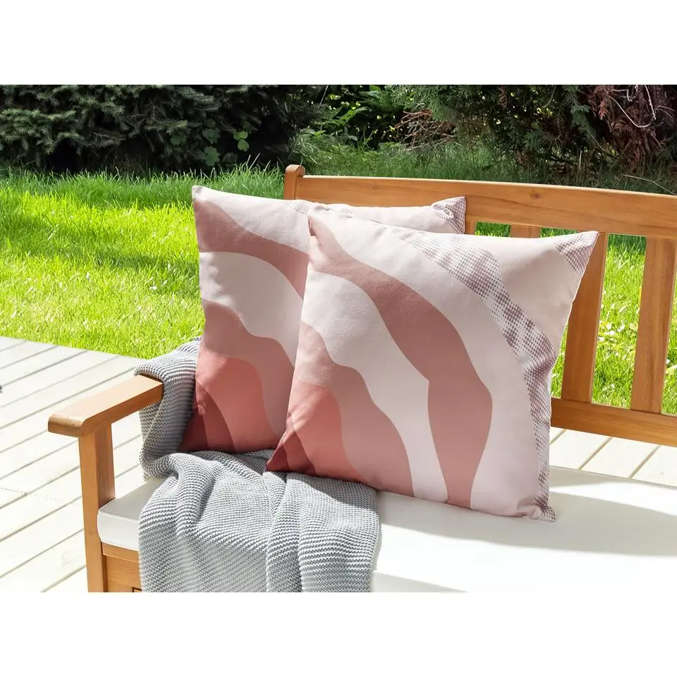 CAMPEI - Tuinkussen set van 2 - Roze - 45 x 45 cm - Polyester