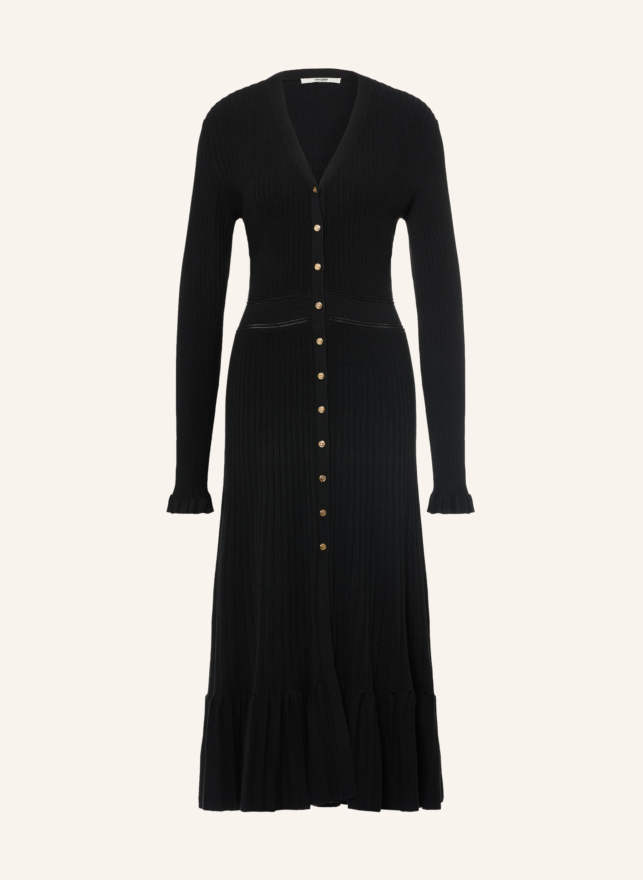 maje Strickkleid mit Rüschen