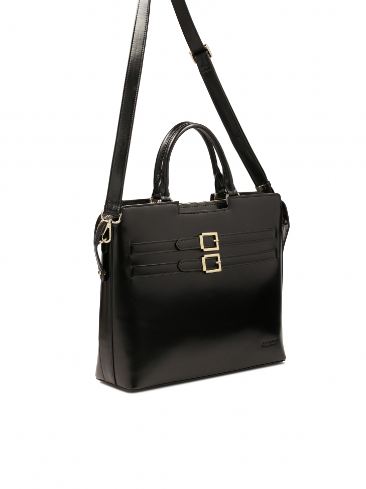 Elegant business bag decorated with stripes