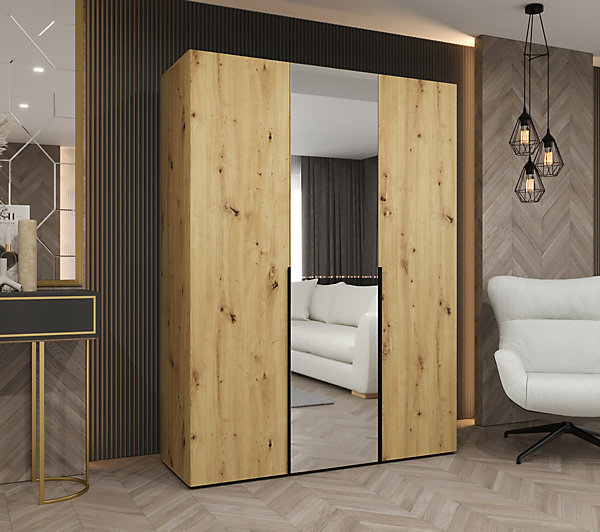 Armoire Alicante 2 a portes battantes H. 202 x L.150 x P. 52, 3 portes