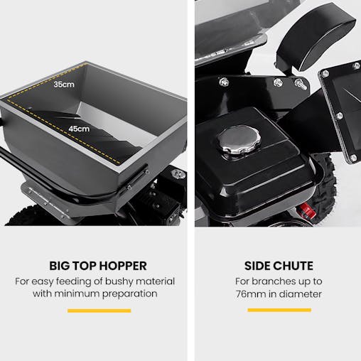NNEMB 6HP 212cc Petrol Wood Chipper Shredder Mulcher
