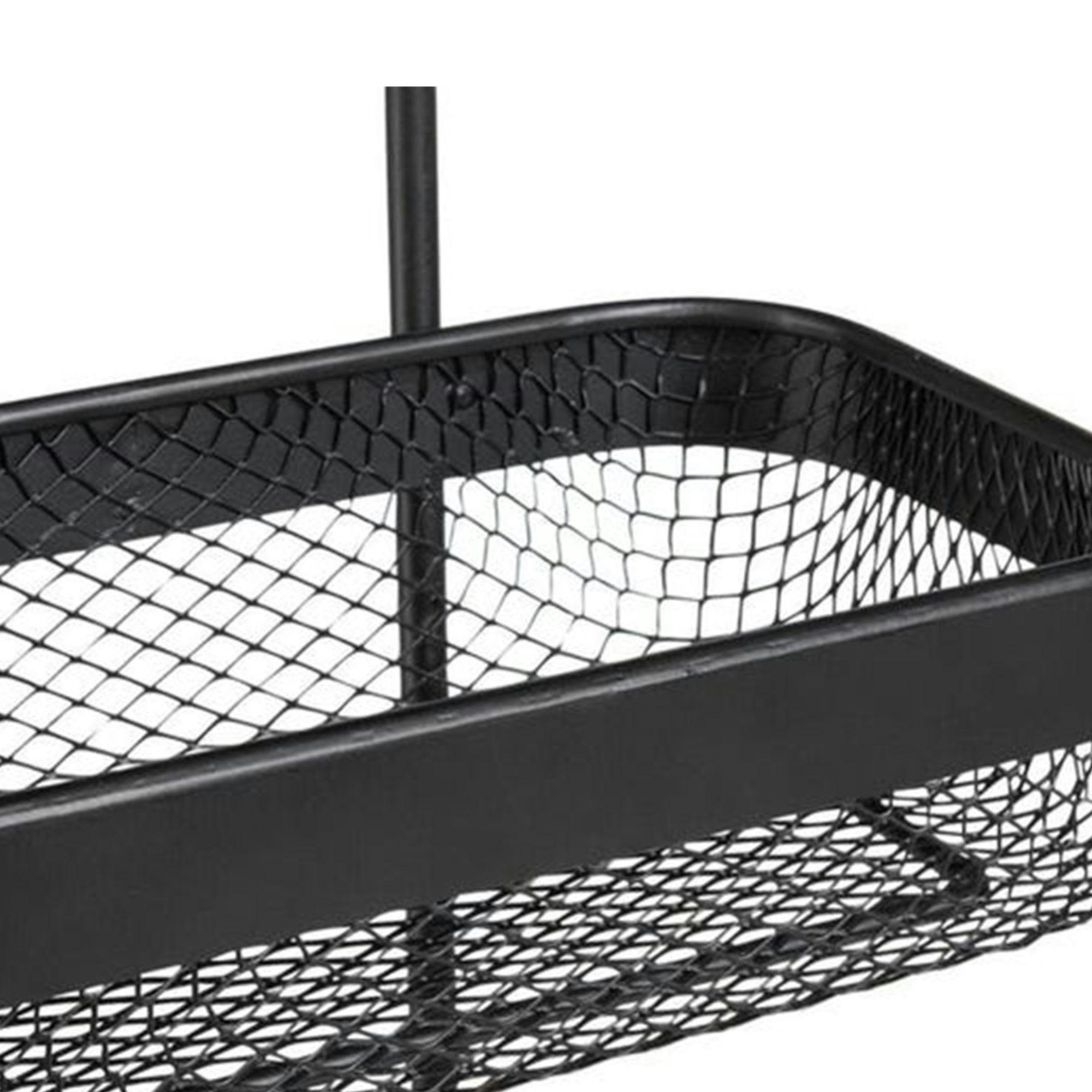 - Étagère de douche 3 niveaux en métal noir 62x23x13cm