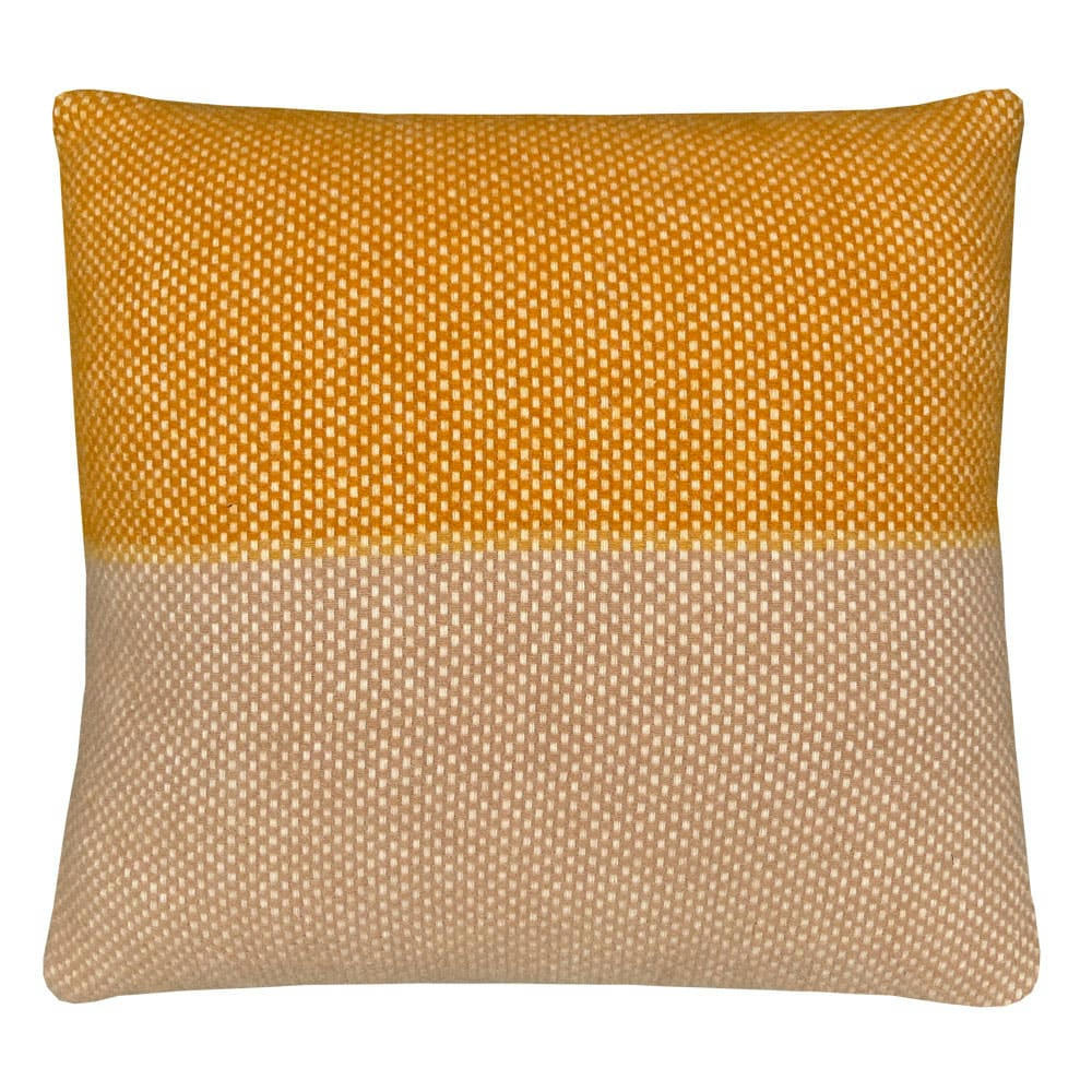 FESTIVITY - Coussin en laine plein jaune 45x45