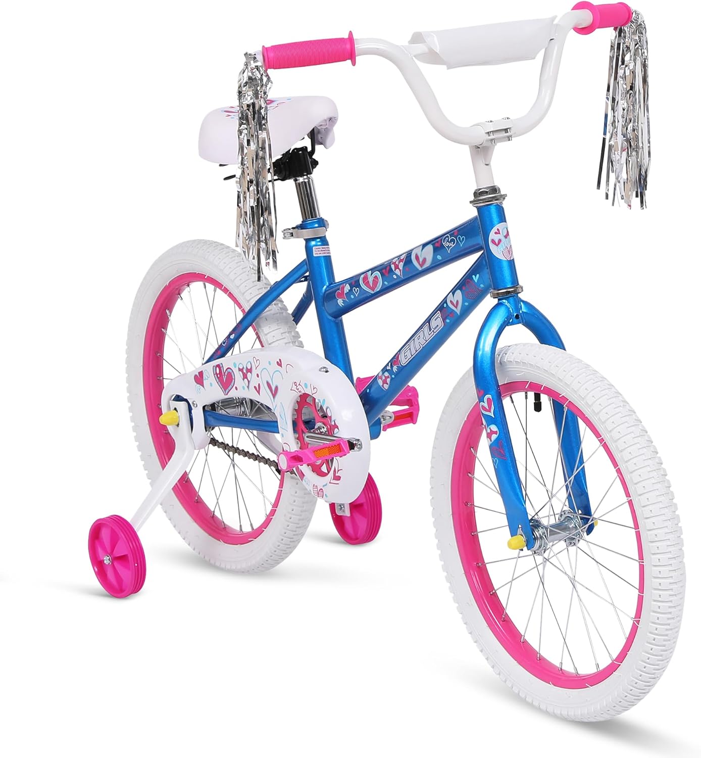Kids Bike for Girls - 18 20 Inch Bicycle with Removable Training Wheels | Streamers | Coaster Brake | Free Balance to Pedal | Easy Learning | Multiple Colors for 3-12 Years Old Kids