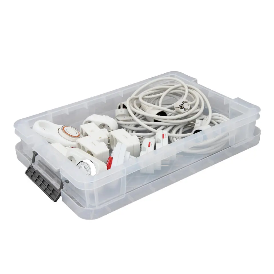 Whitefurze Opbergbox - 12L - Transparant - 55 x 36 x 9 cm