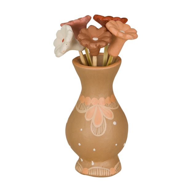 ADORNO VASO 14 CM MÃOS DE BARRO POÁS