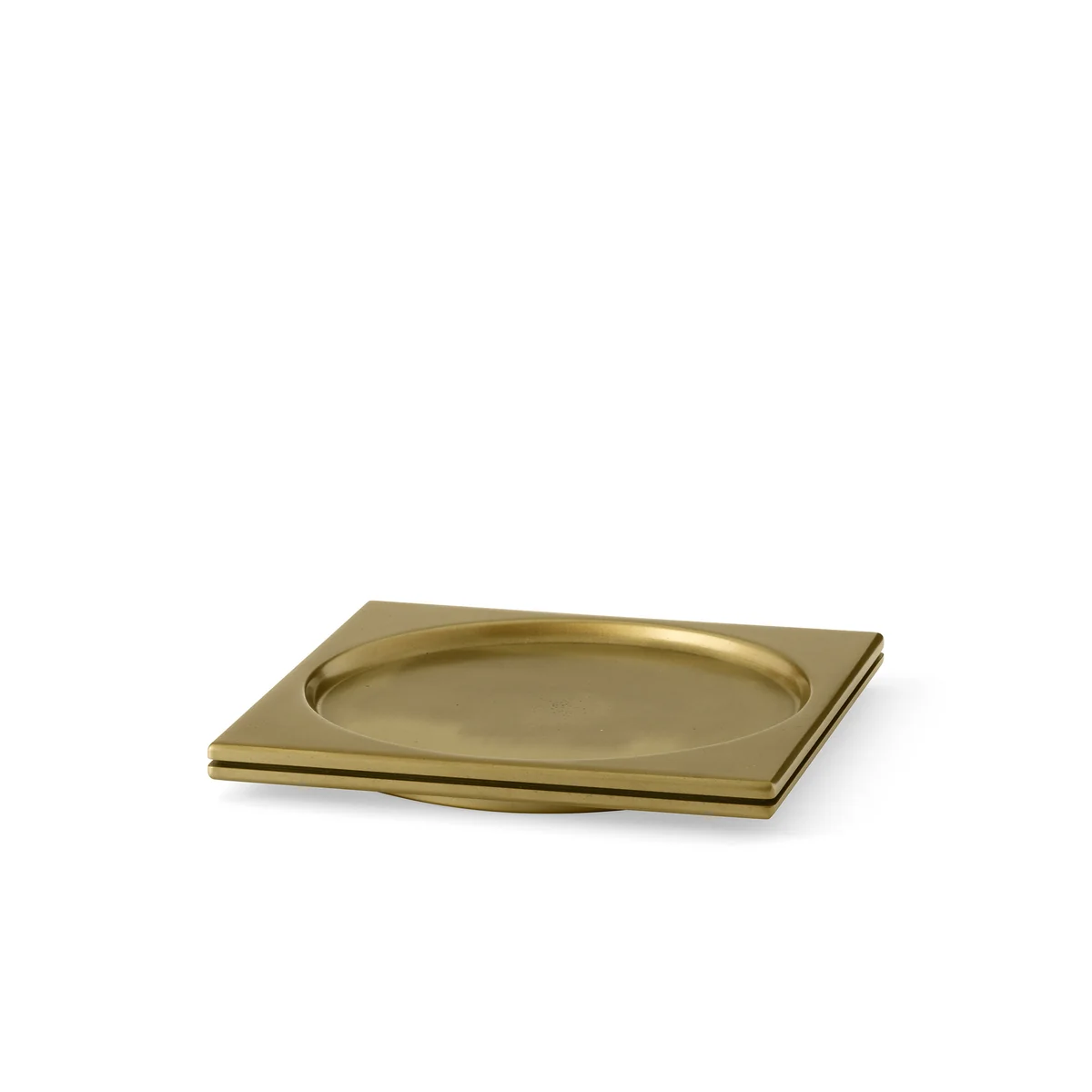 Audo - Divot Tablett, 18 x 18 cm, Messing