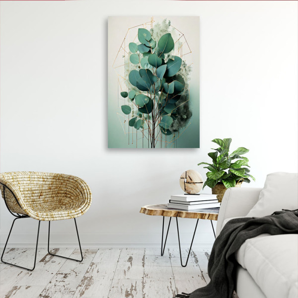 Feeby Obraz na płótnie, Gałązka Eukaliptusa Akwarela 40x60