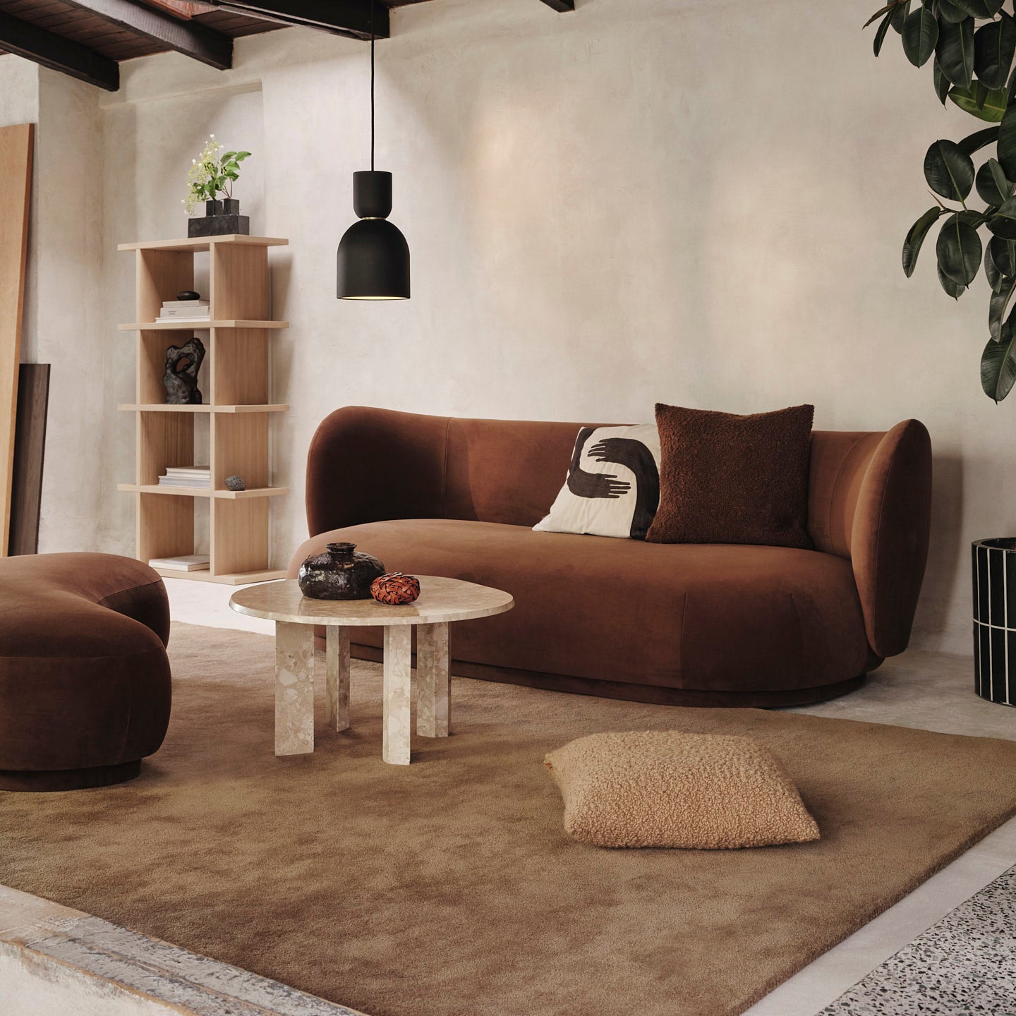 Ferm Living Stille Vloerkleed 200 x 300 cm - Toffee