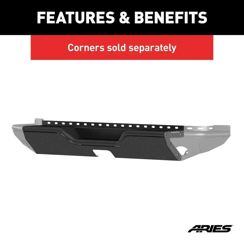 Aries 2081024 TrailChaser Jeep JL Rear Bumper Center Section