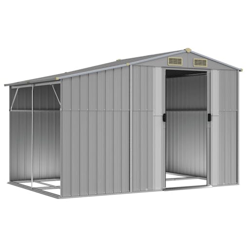 NNEVL Garden Shed Grey 277x192.5x179 cm Galvanised Steel