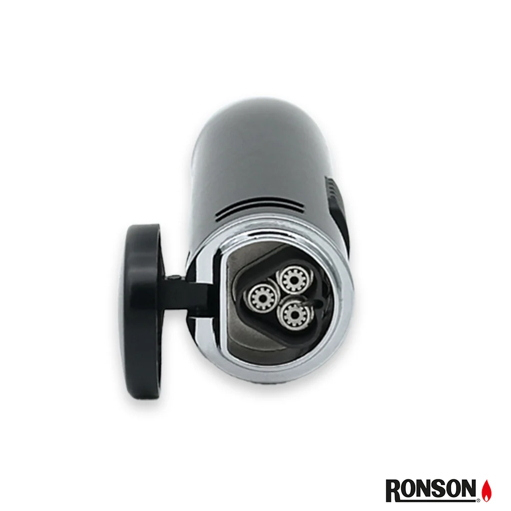 Ronson Monsun Cigar Lighter Jet Gas Lighter BLACK (113002)