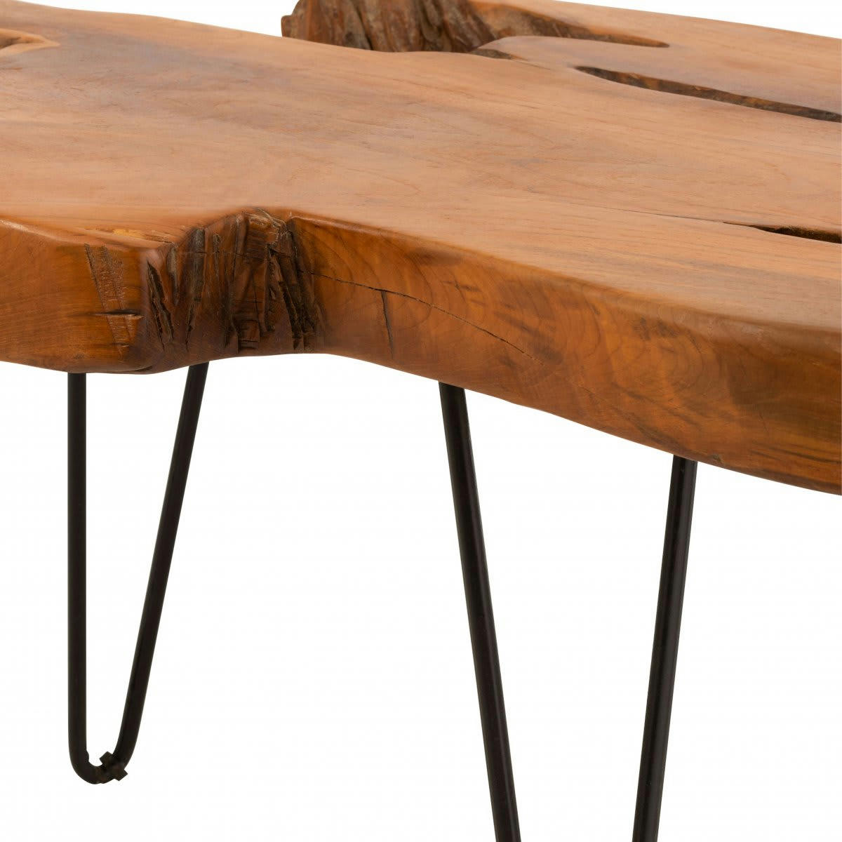 RIGA - Table basse en bois massif irrégulier 100x60cm
