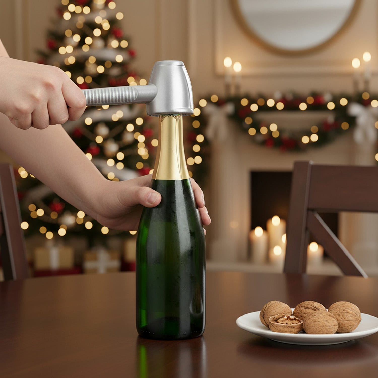 Schiaccianoci e stappa Champagne