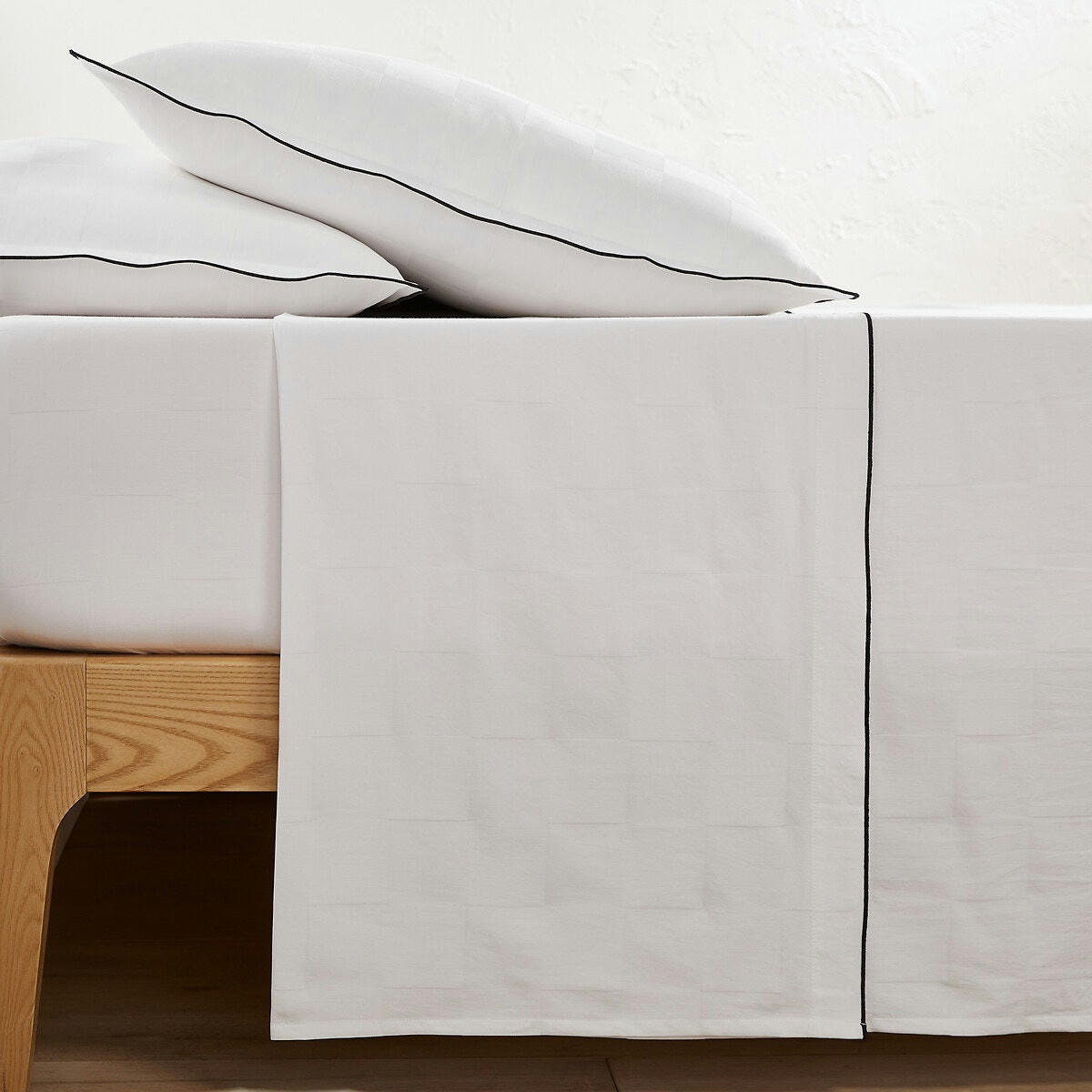 Drap plat satin de coton lavé, Victor damier