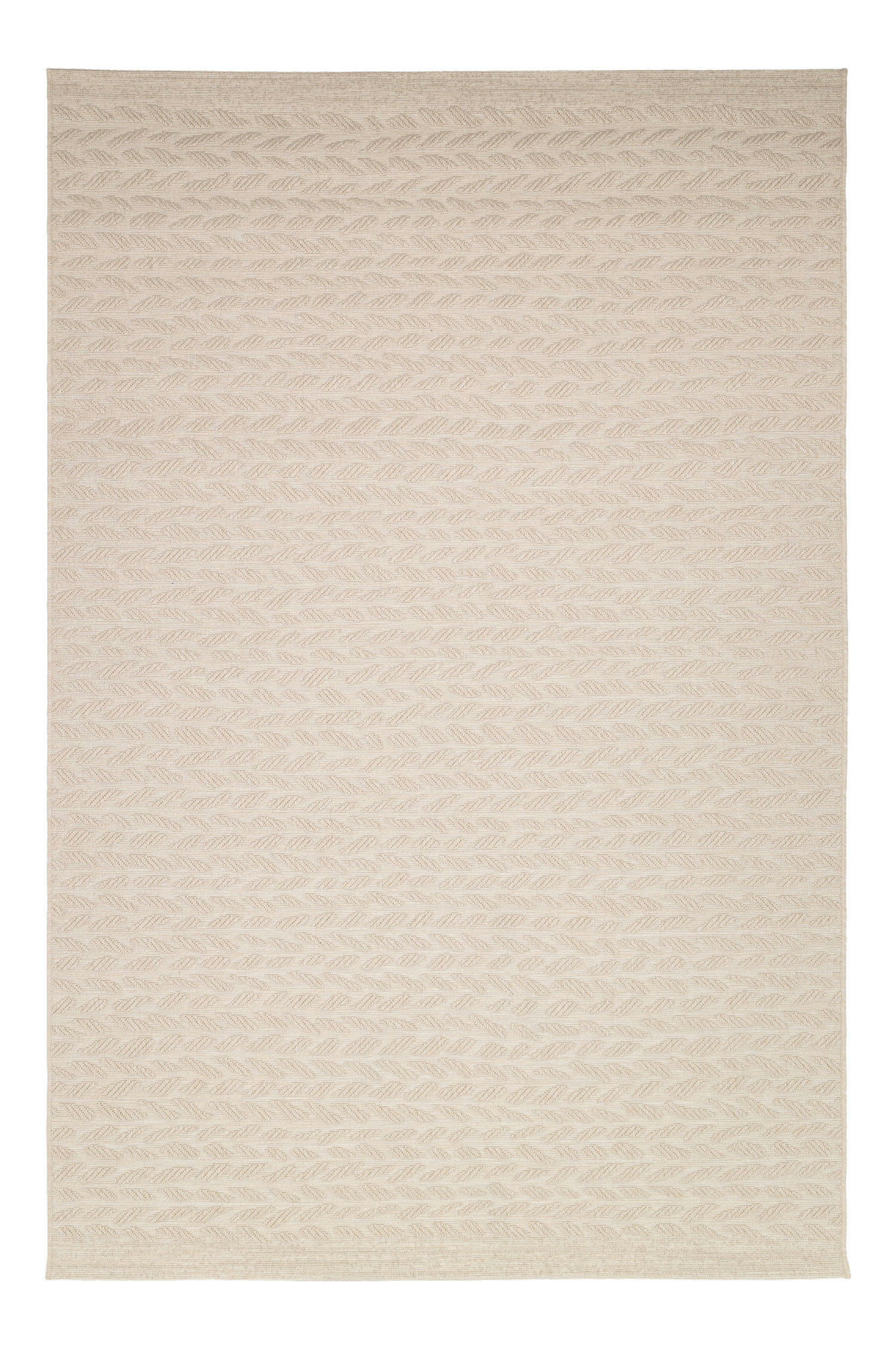 LEAVES - Tapis deco scandinave tressé beige 115x170, OEKO-TEX®