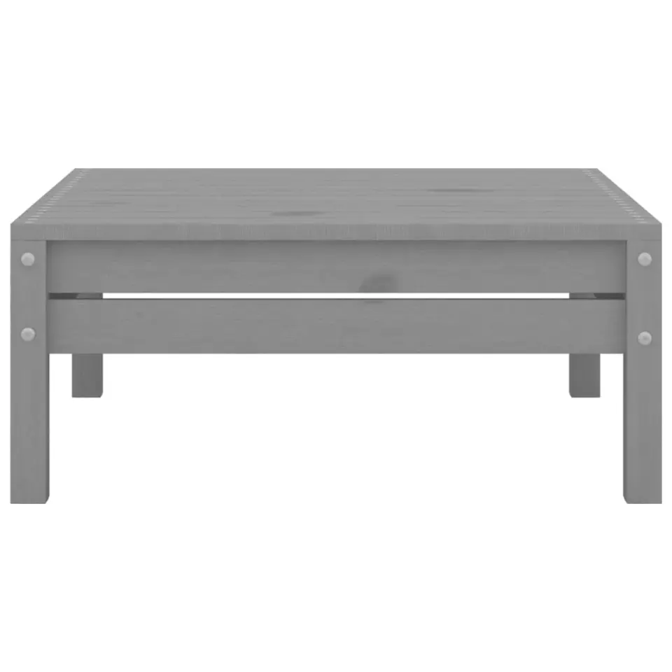 vidaXL - Voetenbank - Grijs - Grenenhout