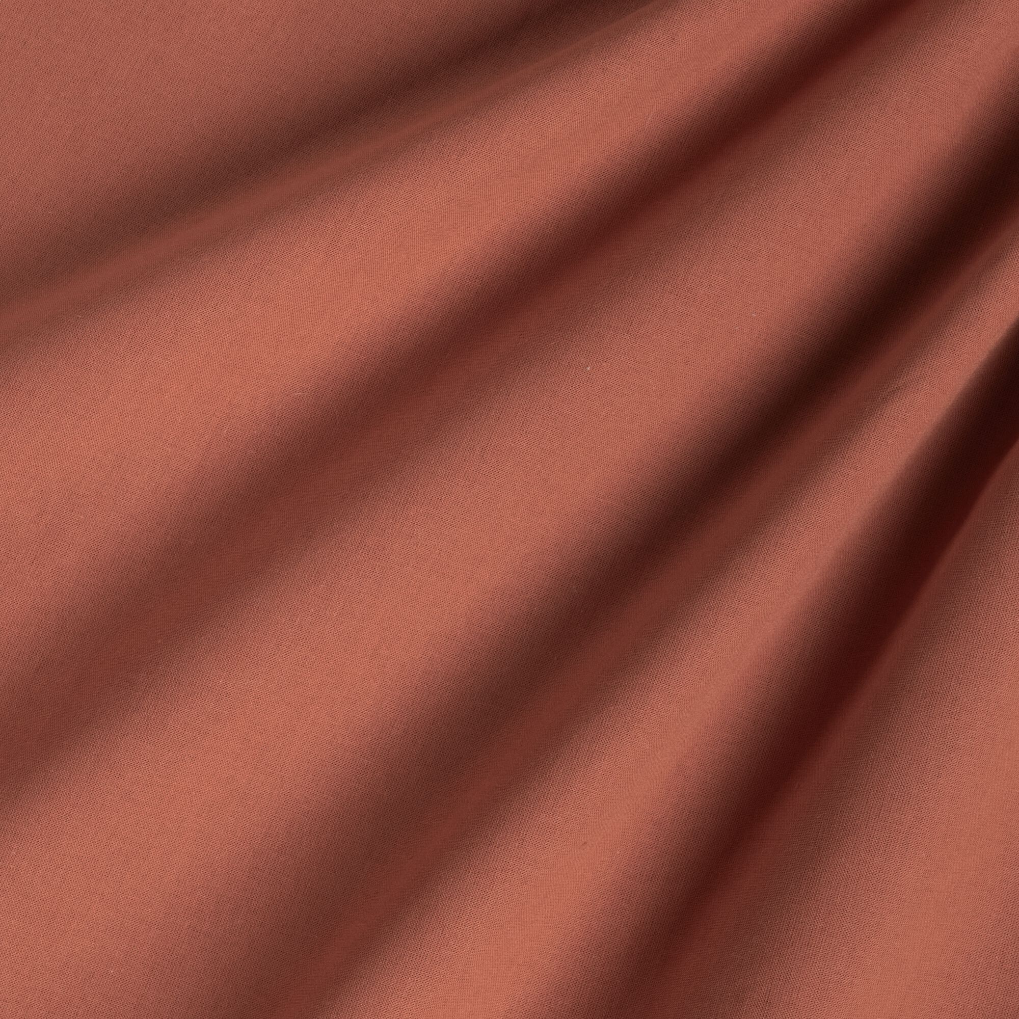 EOLI - Drap housse en coton 90x200cm B30cm - terracotta