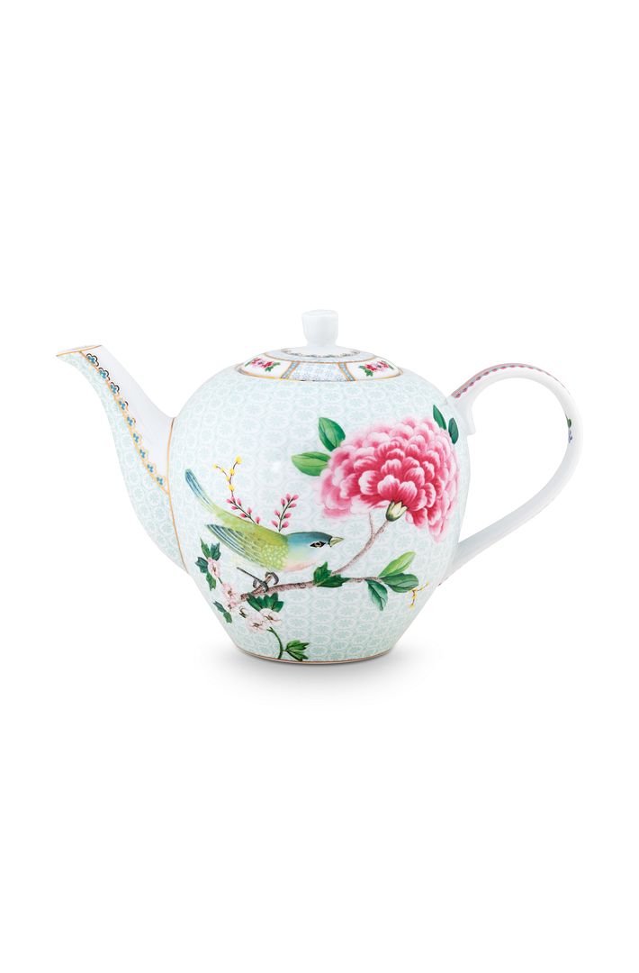 Pip Studio Blushing Birds Theepot - Servies - Theekan - Wit - 1.6l
