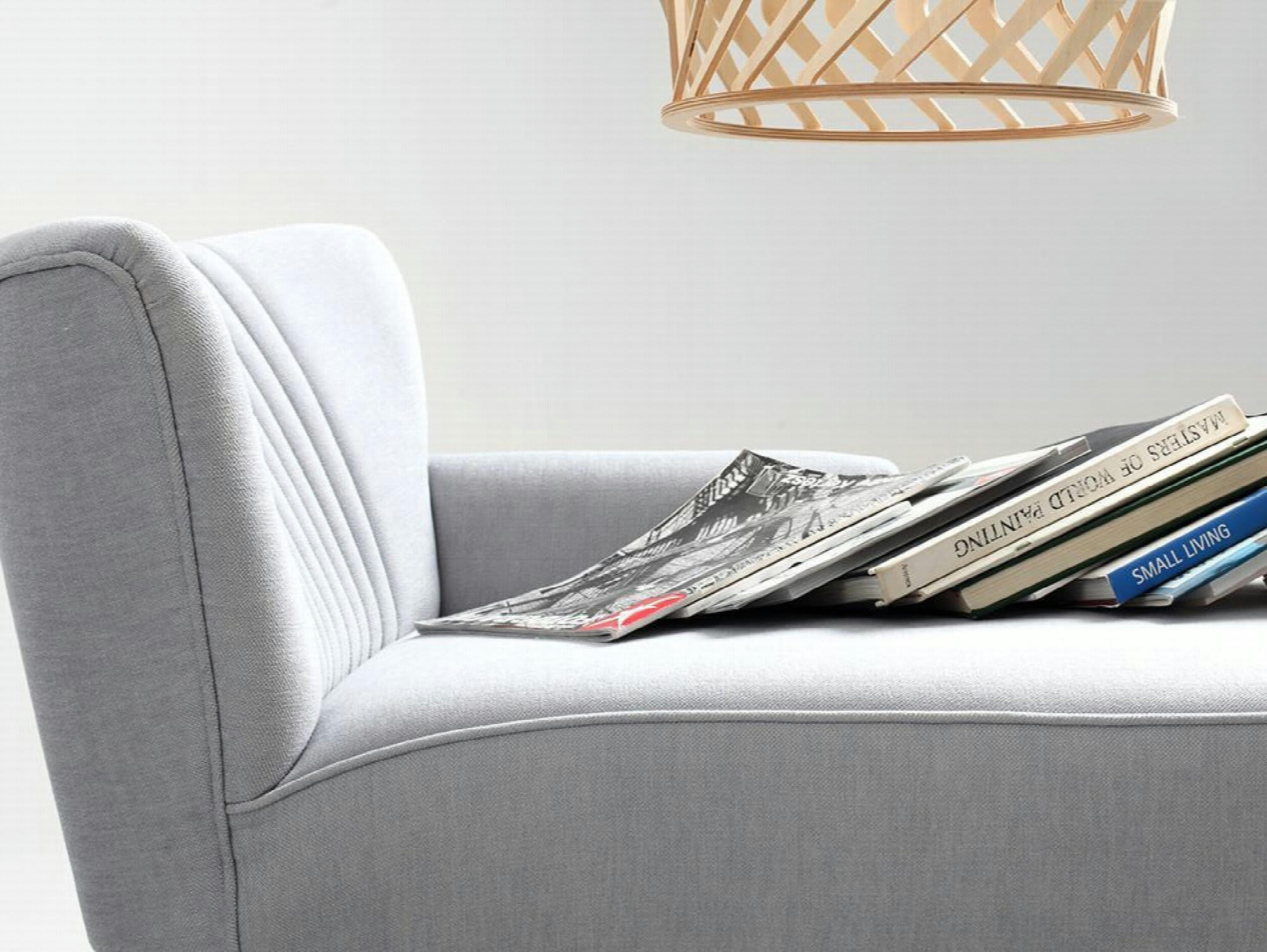 HARRY - Méridienne Tissu Marron H. assise 41 cm rembourré