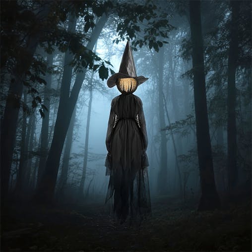 NNETM Sound and Light Witch Halloween Decoration