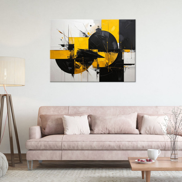 Obraz do salonu sypialni, Abstrakcja tekstura figury geometryczne 30x20