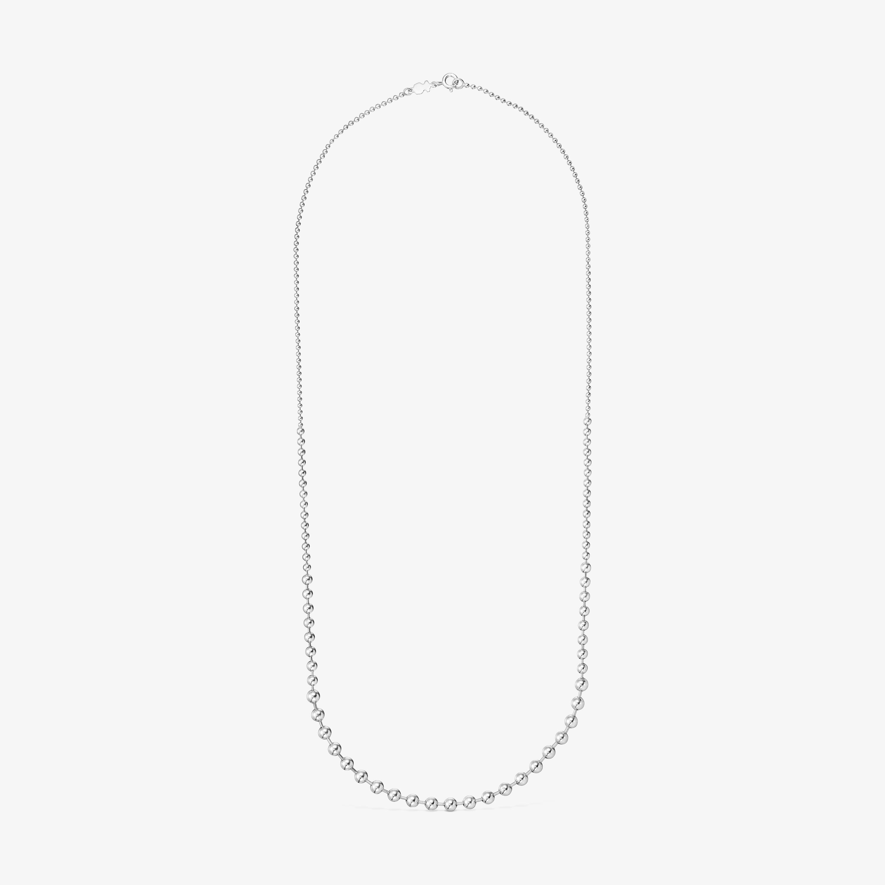 Collar largo de plata Gloss