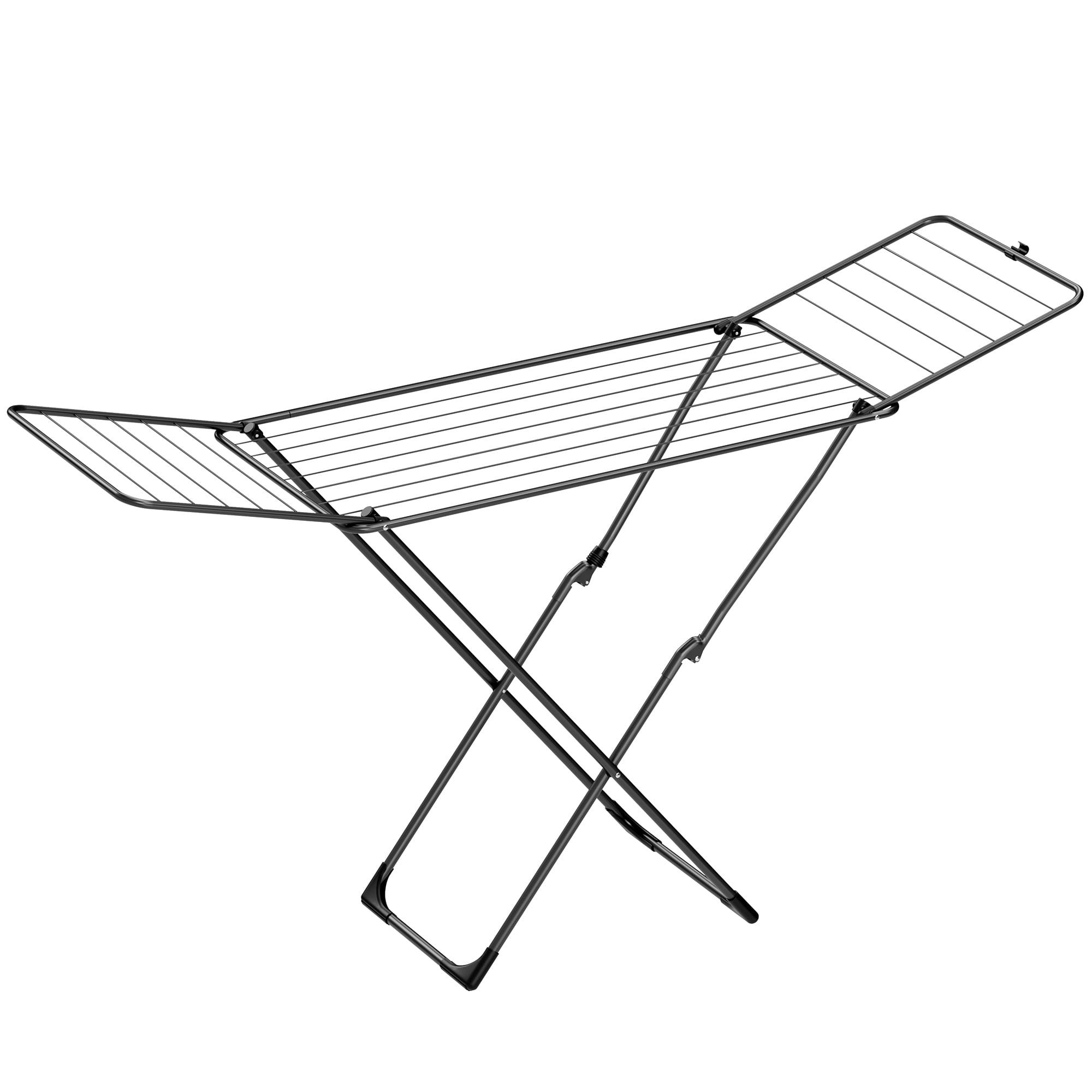 SÉCHOIR PLIABLE - Étendoir à linge pliable acier plastique noir