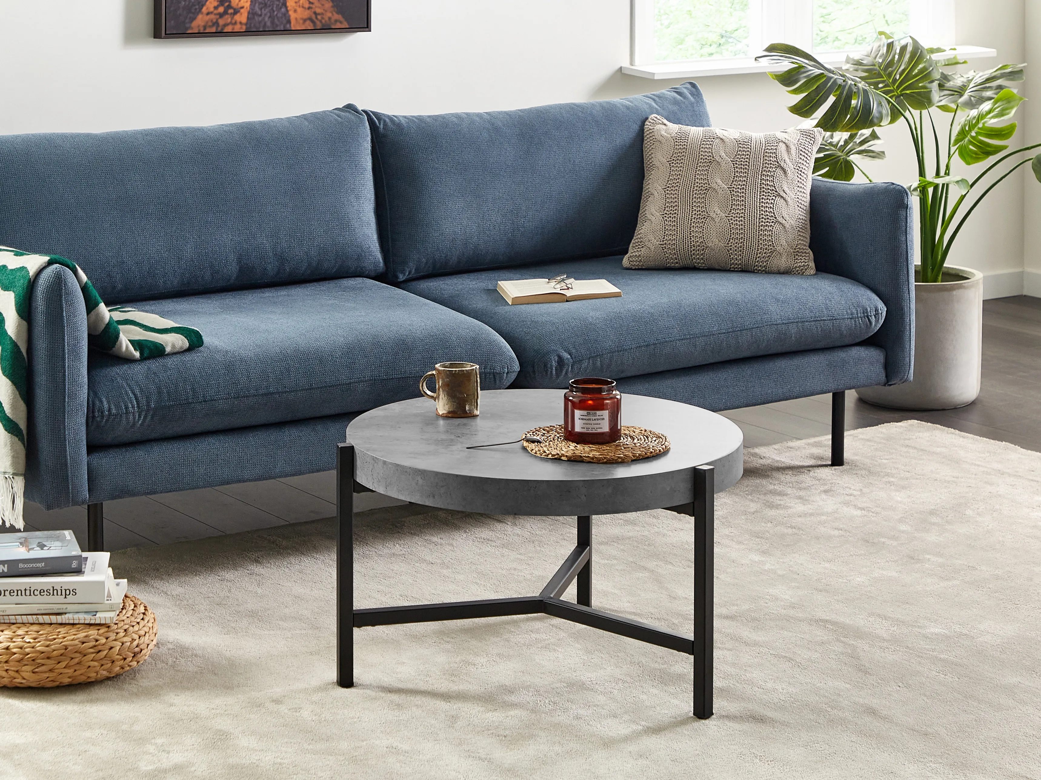 Coffee Table BONITA Grey Concrete Effect