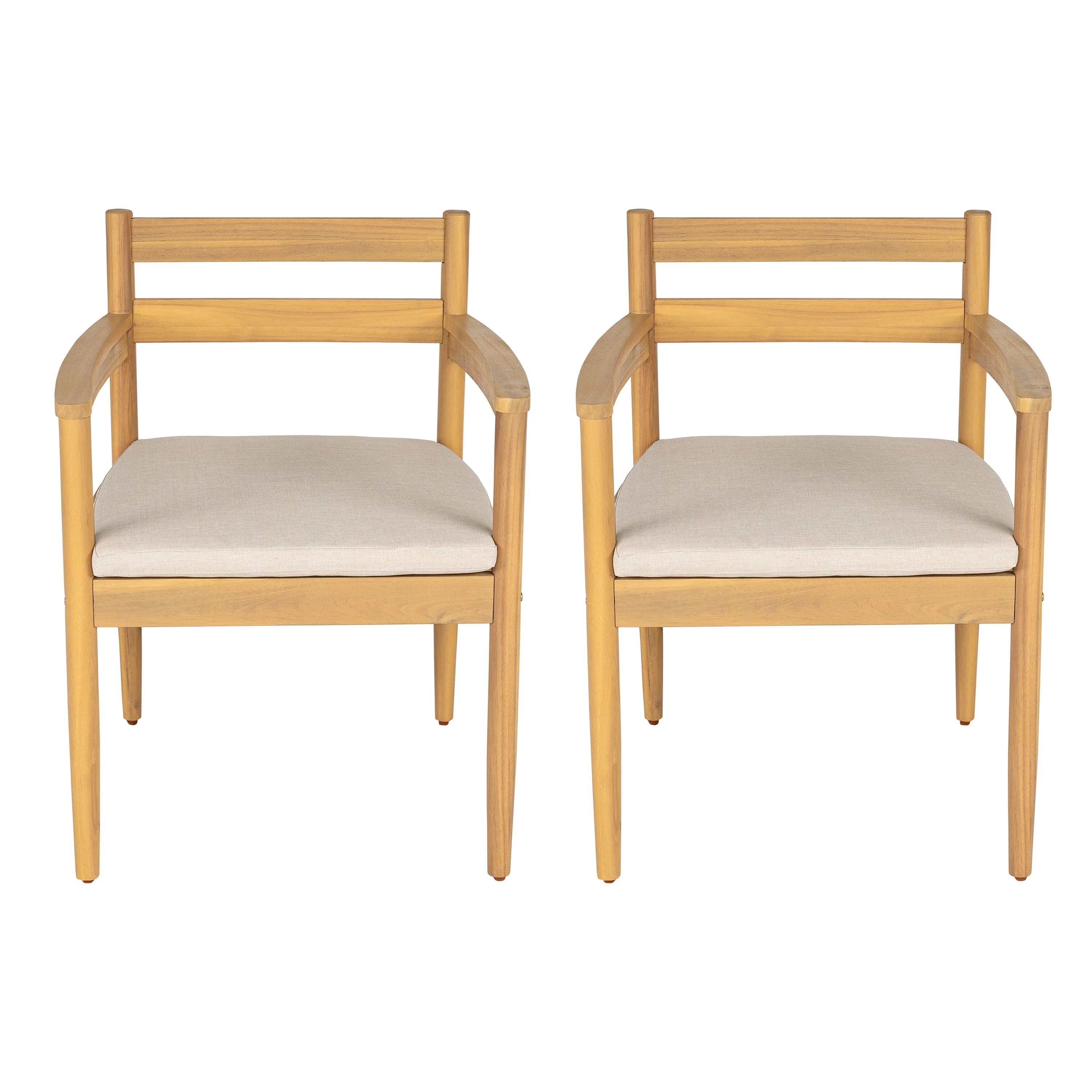 Christopher Knight Home- Mary Outdoor Acacia Dining Armchair (Set of 2)