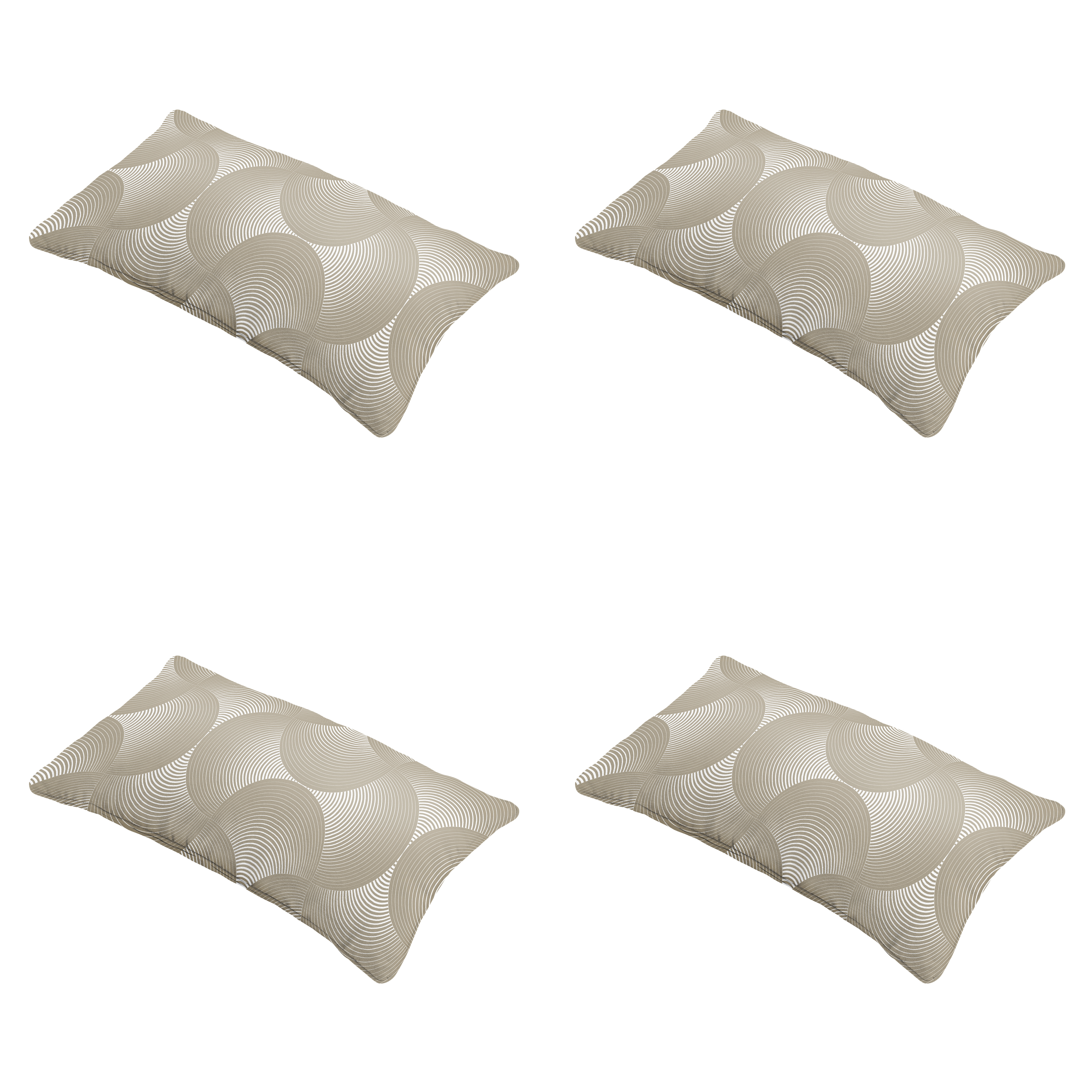 Madison sierkussen Napels - taupe - 30x50x10cm - set van 4