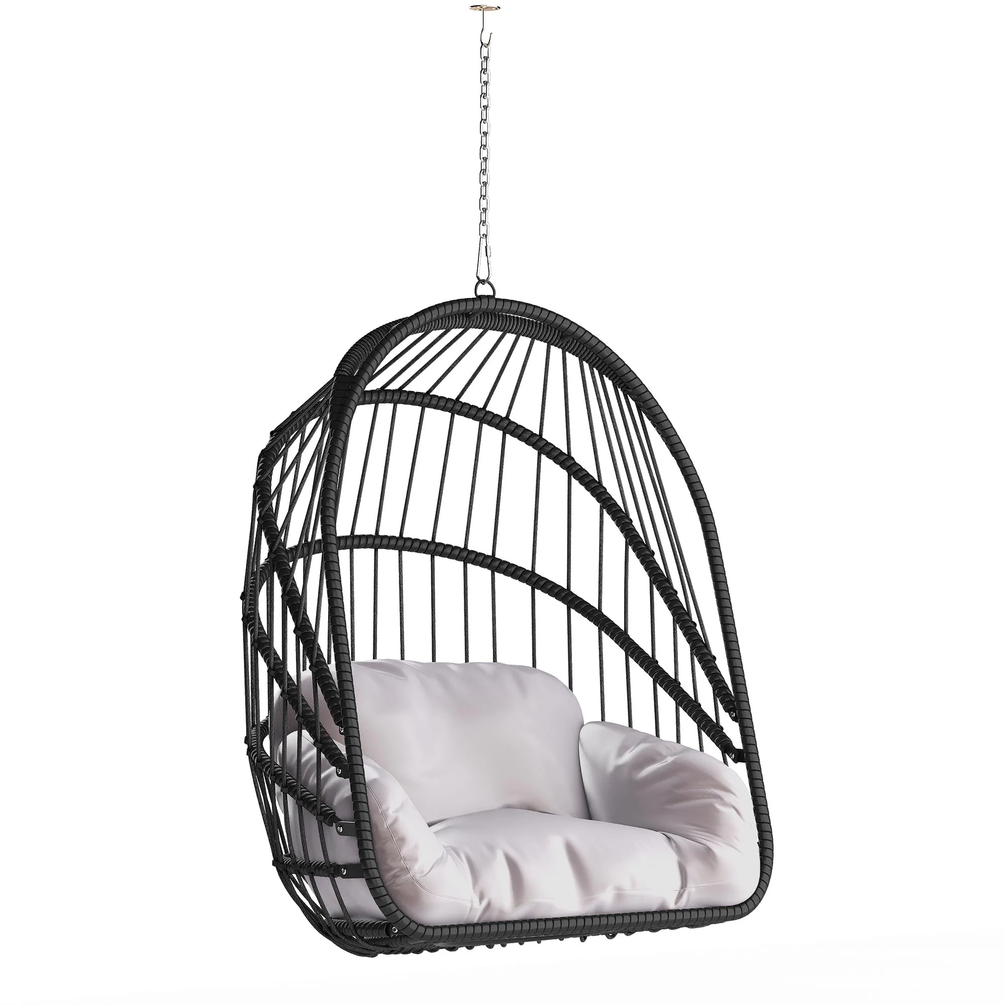 Moasis Outdoor/Indoor Wicker Hanging Chair Swing Egg Chair without Stand